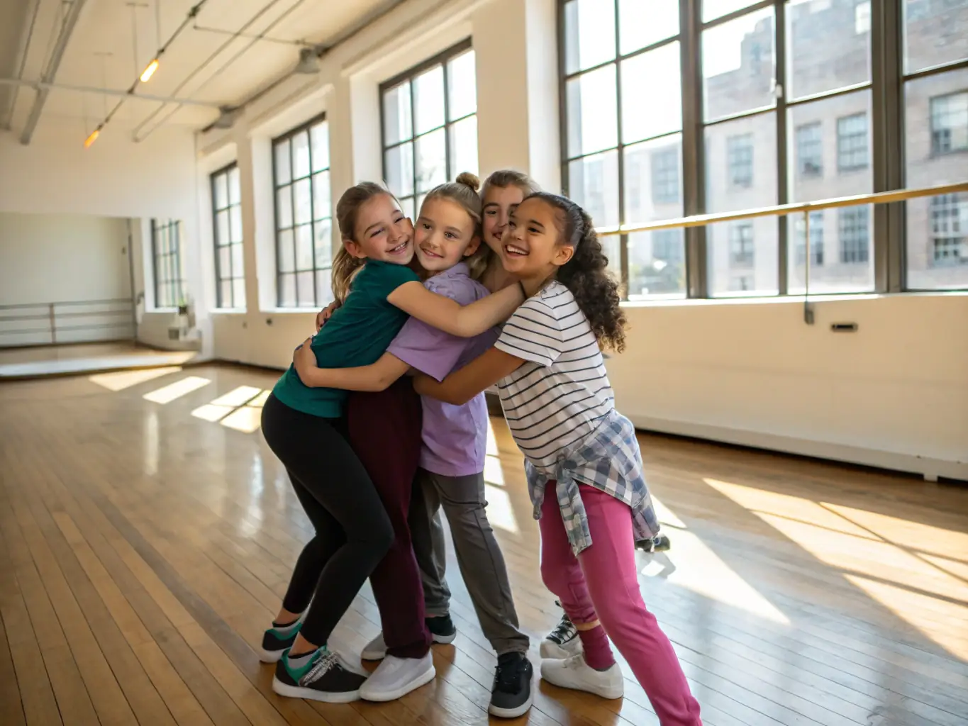 A vibrant image of a beginner's dance class in progress, with participants of various ages learning basic steps, showcasing the inclusive and welcoming atmosphere of the program.